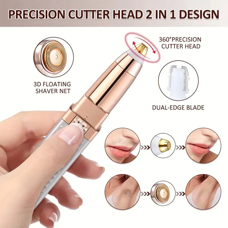 2-In-1 Eyebrow Trimmer with LED Light